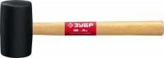 Чёрная резиновая киянка с деревянной рукояткой ЗУБР 680г 2050-75_z02