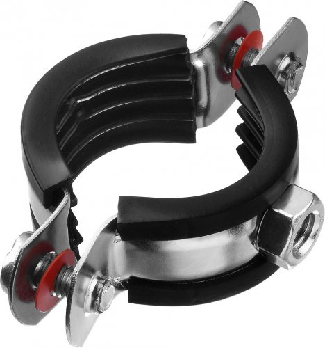 Трубный хомут с гайкой ЗУБР 1", 9 штук, оцинкованный 37850-32-37