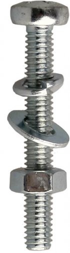 Винт DIN 7985 в комплекте с гайкой, шайбой и шайбой пруж., M6x30мм, 8шт, ЗУБР, 4-303476-06-030