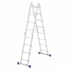 Лестница шарнирная алюминиевая, 4 х 4 ступени, Россия, Сибртех 97882