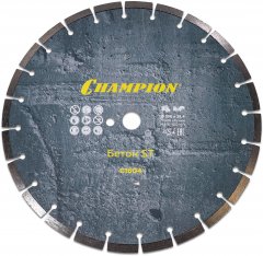 Диск алмазный CHAMPION бетон ST 350/25,4/10 Concremax (старый бетон, ж/б с наполн.сред.тв)