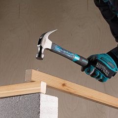 Молоток-гвоздодер, 450 г, фибергласовая трехкомпонентная рукоятка Gross 10475