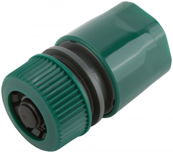 Соединитель пластиковый 1/2", автостоп FIT 77405