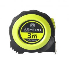 Рулетка с автоблокировкой, 3м/16мм, магнит, нейлон, ARMERO, ( A100/031 )