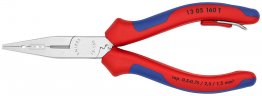 Плоскогубцы для монтажа проводов хромированные 160 мм, KNIPEX, ( KN-1305160TBK )