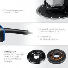 Углошлифовальная машина , 180 мм, 2000 Вт, ЗУБР, УШМ-П180-2000 П