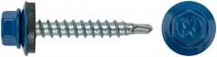 Шурупы кровельные со сверлом 4.8 х 32, синий RAL-5005 100шт. XВАТ 23564-0