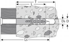 Дюбель ЕВРО с шурупом 10 шт. (6х40 мм; ТФ6) ЗУБР 30662-06-40