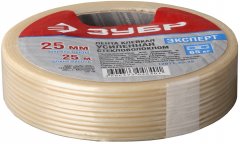 Однонаправленная клейкая лента, усиленная стекловолокном, 25 мм, 50 м, ЗУБР ЭКСПЕРТ, 12071-25-50