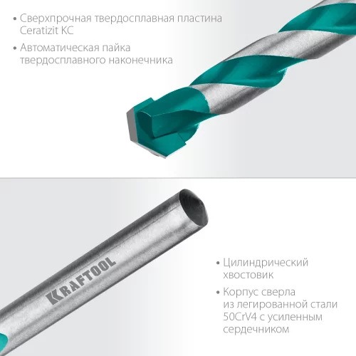 Сверло по керамограниту KRAFTOOL Keramo 5x90 мм 29175-090-5
