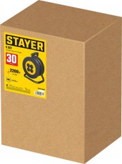 Удлинитель на катушке, 2х0.75, 30 м, 2200Вт, STAYER 55073-30_z02