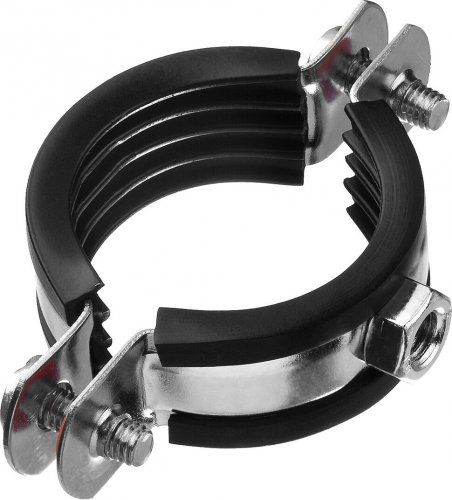 Трубный хомут с гайкой ЗУБР 1 1/4", 8 штук, оцинкованный 37850-40-45