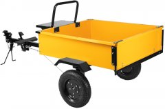 Прицеп для мотоблока TT-500, оцинк., груз. 500 кг, рег. сцепка, колеса 4.00-10, в упаковке Denzel 59950