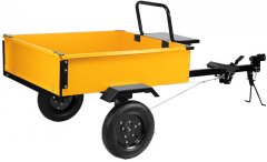 Прицеп для мотоблока TT-500, оцинк., груз. 500 кг, рег. сцепка, колеса 4.00-10, в упаковке Denzel 59950