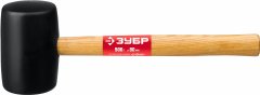 Чёрная резиновая киянка с деревянной рукояткой ЗУБР 900г 2050-90_z02