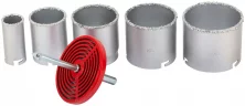Коронки кольцевые по кафелю карбидные, набор 5 шт., 33-53-67-73-83 мм FIT 16500