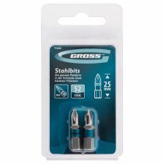 Бита РН1 х 25, сталь S2, 2 шт. Gross 11349