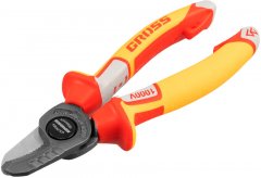 Кабелерез, диэлектрические рукоятки до 1000 В, трехкомпонентные рукоятки, 160 мм Gross 17725