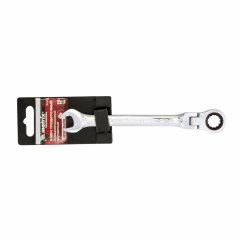 Ключ комбинированный трещоточный, 12 мм, CrV, шарнирный, зеркальный хром Matrix Professional 14864