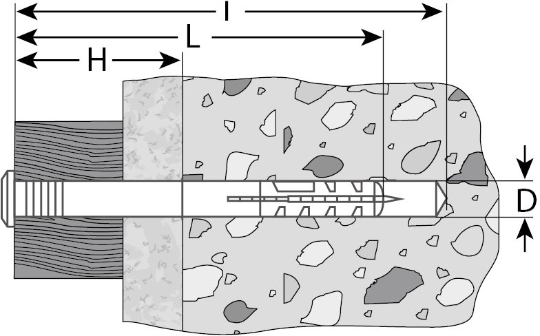 Дюбель-гвоздь полипропиленовый с грибовидным бортиком 90 шт. (6х60 мм; ТФ5) ЗУБР 4-301355-06-060