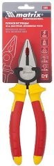 Плоскогубцы комбинированные, Insulated, 180 мм, двухкомпонентные рукоятки Matrix Professional 16903
