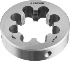 Круглая ручная плашка STAYER MASTER сталь 9ХС для трубной резьбы G 1 1/2`` 28029-3/2