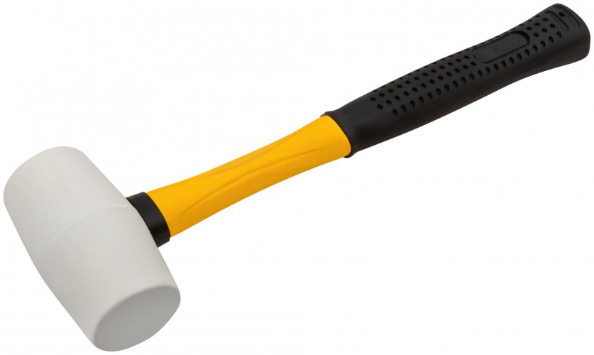 Киянка резиновая белая, фиберглассовая ручка 45 мм ( 230 гр ) FIT 45501