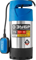 Погружной дренажный насос для чистой воды ЗУБР ПРОФЕССИОНАЛ НПЧ-Т5-1000-С