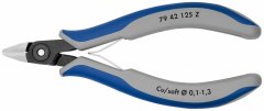 Прецизионные кусачки боковые для электроники вороненые 125 мм, KNIPEX, ( KN-7942125Z )