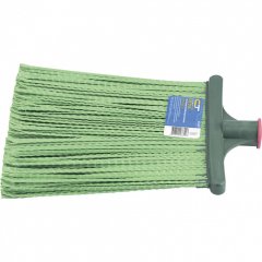 Метла полипропиленовая, 270 х 260 х 1490 мм, плоская распушенная, деревянный черенок, Россия, Сибртех 63218