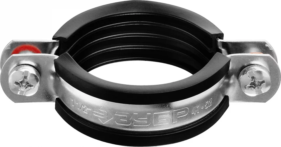 Трубный хомут с гайкой 1 1/2", 8штук, оцинкованный ЗУБР 37850-47-52