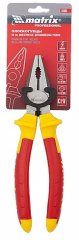 Плоскогубцы комбинированные Insulated, 200 мм, двухкомпонентные рукоятки Matrix Professional 16905