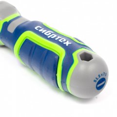 Отвертка SL5 х 75 мм, CrV, четырехкомпонентная рукоятка Сибртех 12263