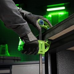 Струбцина F-образная, быстрозажимная, 450 х 70 х 660 мм, пластиковый корпус, фиксатор, двухкомпонентная рукоятка Сибртех 20566