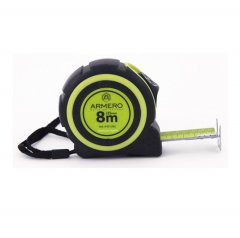 Рулетка с двумя фиксаторами 8/25мм, магнит, нейлон , ARMERO, ( A101/282 )
