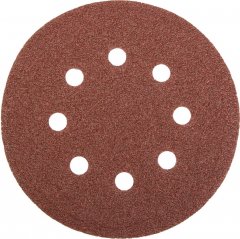 Универсальный шлифовальный круг STAYER на велкро основе 125 мм 8 отверстий 5 шт. Р60 35452-125-060