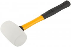 Киянка резиновая белая, фиберглассовая ручка 60 мм ( 450 гр ) FIT 45503
