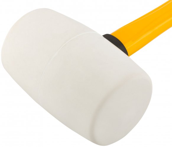 Киянка резиновая белая, фиберглассовая ручка 60 мм ( 450 гр ) FIT 45503