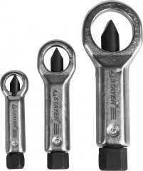 Набор стальных съемников STAYER для прикипевших гаек, 3 шт. 43213-H3