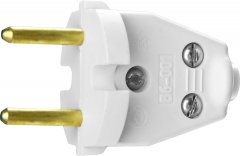 Электрическая разборная вилка 6А/220В, белая, СИБИН 55152-W
