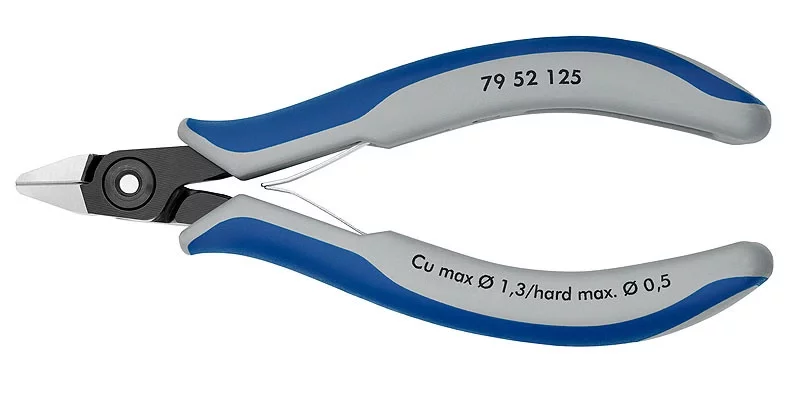 Прецизионные кусачки боковые для электроники вороненые 125 мм, KNIPEX, ( KN-7952125 )