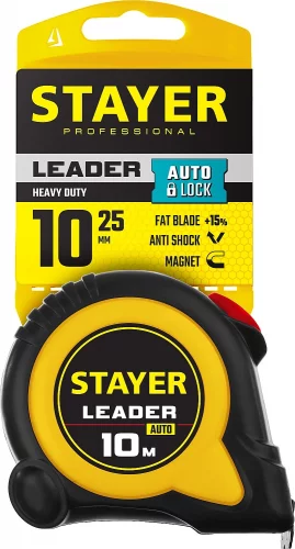 Рулетка с автостопом 10 м/25 мм STAYER 3402-10-25