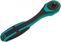 Ключ-трещотка 1/4, 72 зуба, с быстрым сбросом, CrV, двухкомпонентная рукоятка Stels 14028