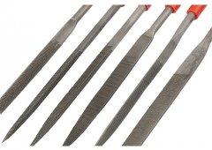 Набор надфилей, 180 х 5 мм, 6 шт, пластиковые рукоятки Matrix 15822