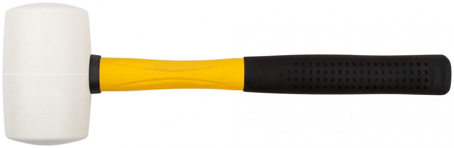 Киянка резиновая белая, фиберглассовая ручка 70 мм ( 680 гр ) FIT 45504