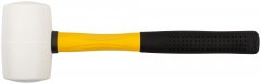 Киянка резиновая белая, фиберглассовая ручка 70 мм ( 680 гр ) FIT 45504