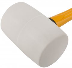 Киянка резиновая белая, фиберглассовая ручка 70 мм ( 680 гр ) FIT 45504