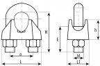 Зажим троса DIN 741 оцинкованный 25 шт. (10 мм; ТФ5) ЗУБР 4-304415-10