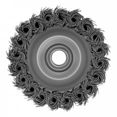 Щетка для УШМ Heavy Duty, 80 мм, М14, "чашка", крученая проволока 0.5 мм Matrix 74670