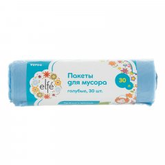 Пакеты для мусора 30 л х 30 шт, голубые, Россия Elfe 92704